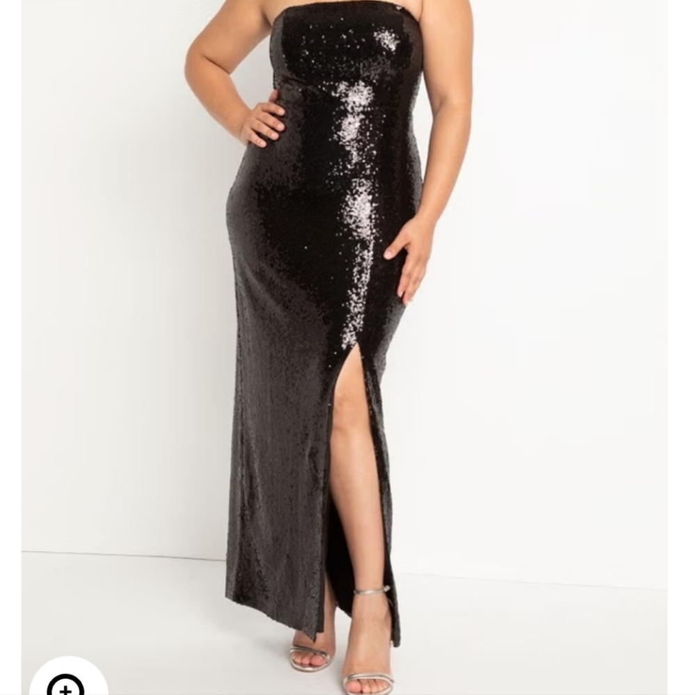 Elegant Gold Sequin Maxi Dress